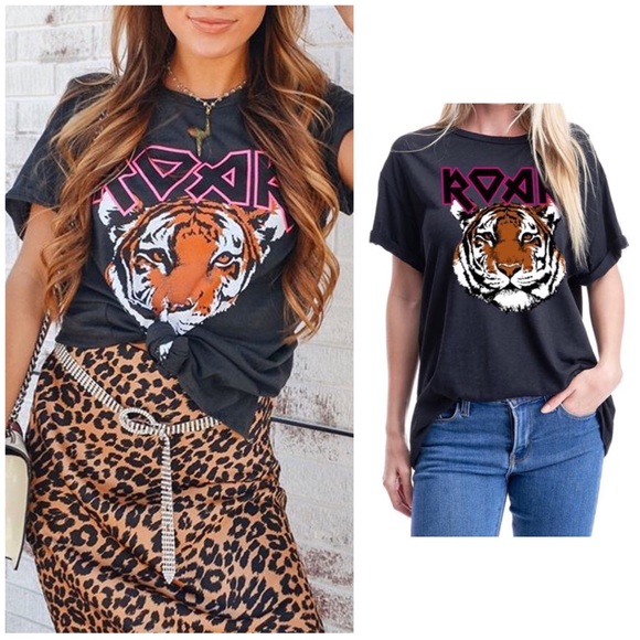 roaring tiger t shirt